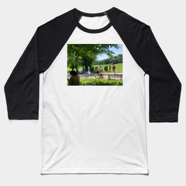 Sunny Day in Prospect Park Baseball T-Shirt by hannahehansen